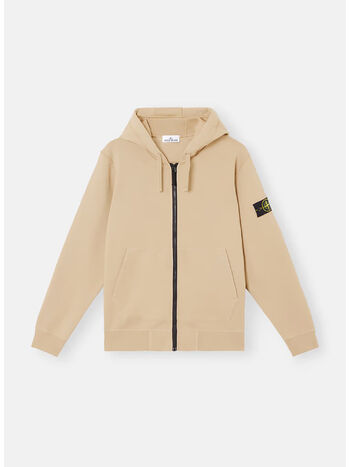 FELPA FULL ZIP CON PATCH LOGO, V009A DESERTO, small