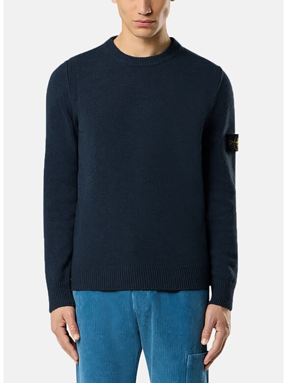 MAGLIONE GIROCOLLO LAMBSWOOL, V0020 NAVY BLUE, medium