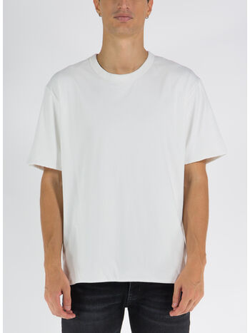 T-SHIRT CON LOGO POSTERIORE, 02 BIANCO, small