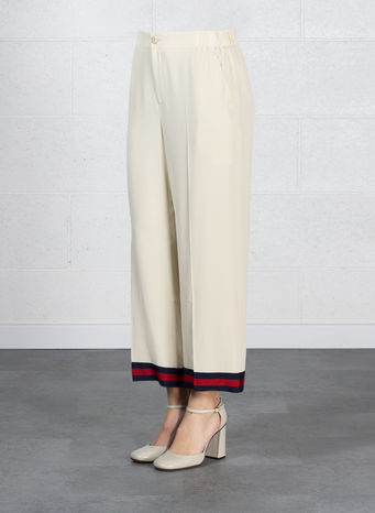 PANTALONE PIGIAMA DETTAGLIO NASTRO WEB, 9401GARDENIA, small