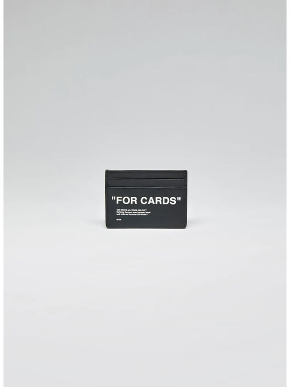 PORTACARTE QUOTE CARD CASE, 1001 BLACK WHITE, medium