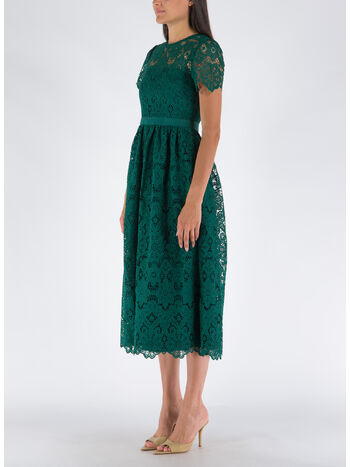 ABITO DARK GREEN FLORAL GUIPURE, DARK GREEN, small