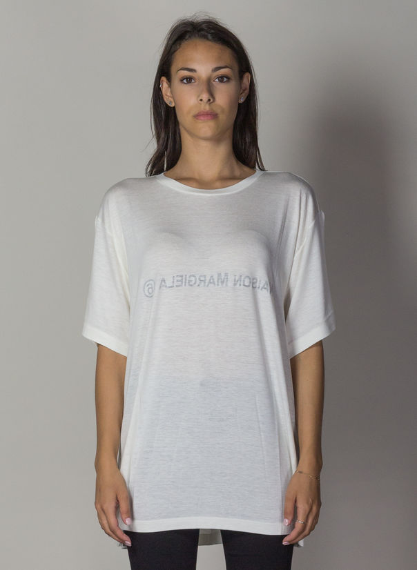 T-SHIRT CON LOGO INSIDE-OUT, 102OFFWHITE, large