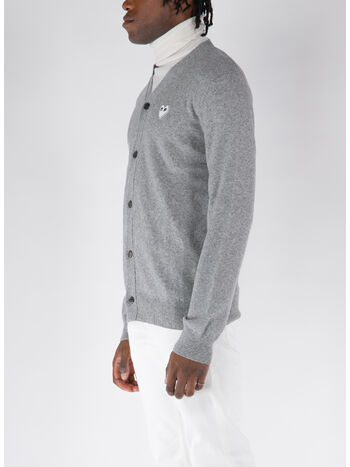 CARDIGAN LOGO, LIGHT GREY, small