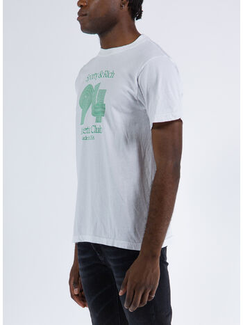 ATHLETIC CLUB T-SHIRT, WHITE/VERDE BIANCO, small