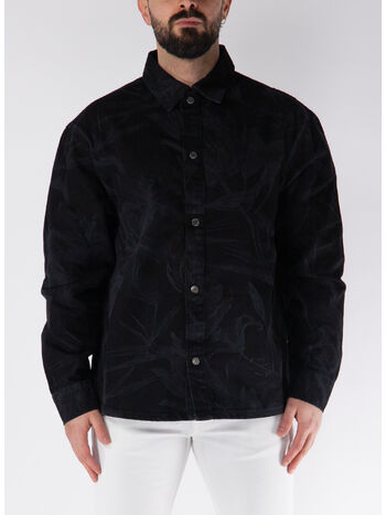 CAMICIA FLORAL LASER, BLACK, small