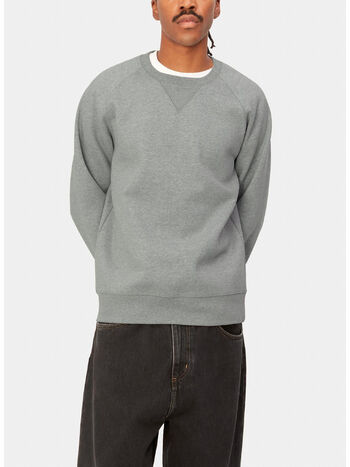 FELPA GIROCOLLO CHASE, 00MXX GREY HEATHER/GOLD, small