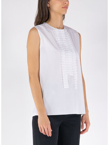 TOP SLEEVELESS IN ORGANIC POPLINE, 00W01, small