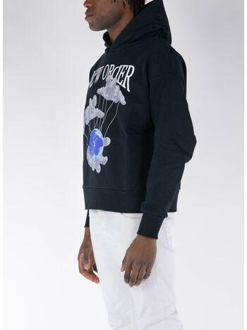 FELPA HOODIE NEW ORDER PRINTED, GW009 CHAOS BLACK, small