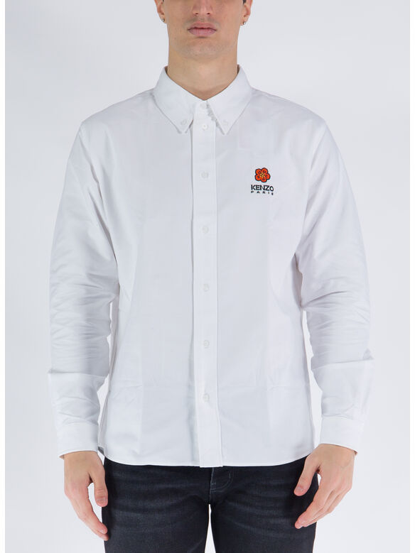 CAMICIA OXFORD BOKE FLOWER CREST, 01 BIANCO, medium