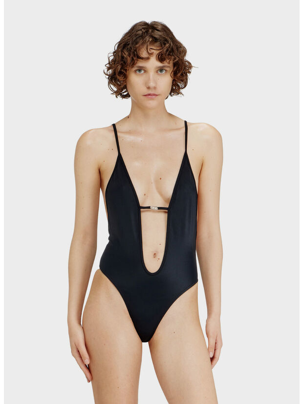 COSTUME DA BAGNO IN NYLON CON SCOLLATURA PROFONDA, 9XX, large