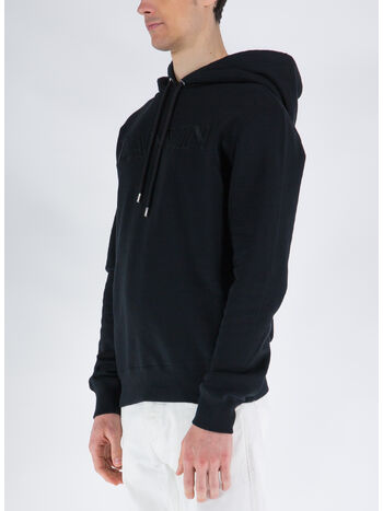 FELPA CON CAPPUCCIO EUSEBIO, 10 BLACK, small