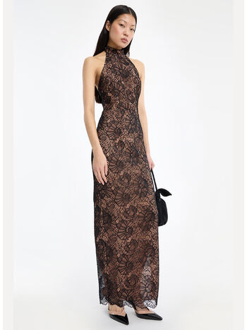 ABITO LACE HALTERNECK, 100 BLACK, small