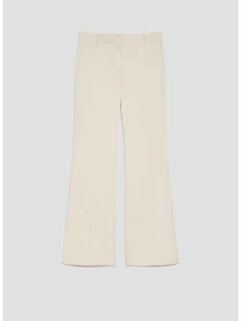 PANTALONE FLARE DENTICE, 001 AVORIO, small