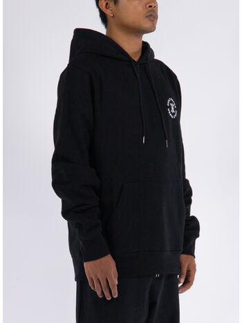 FELPA CIRCLE HOODIE, BLACK, small