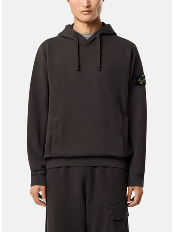 FELPA HOODIE BRUSHED ORGANIC COTTON FLEECE, V0062 LEAD GREY, medium