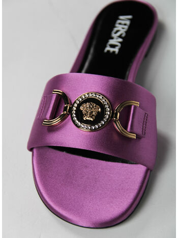 SANDALI BASSI IN RASO MEDUSA '95, 1PM9V, small