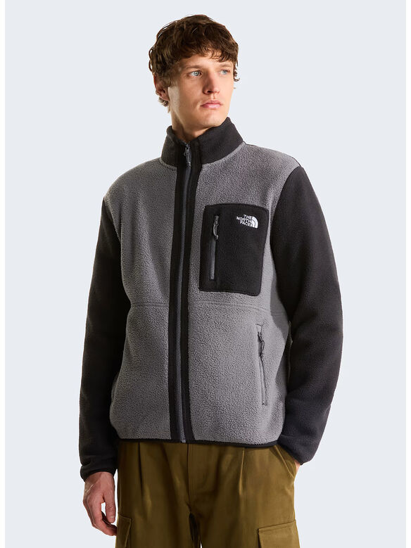 FELPA YUMIORI FULL ZIP, RPI1 SMOKED PEARL/TNF BLACK, medium
