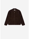 GIUBBOTTO RUST WOOL FLEECE ZIP BOMBER, BROWN, thumb