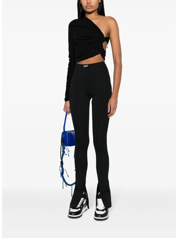 LEGGINS OFF STAMP SLEEK SPLIT, 1001 BLACK WHITE, small