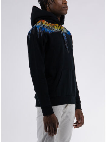 FELPA LUNAR WINGS REGULAR HOODIE, 1040 BLACK LIGHT B, small