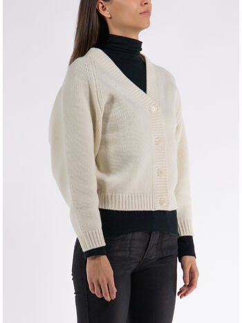 CARDIGAN TARGET, 02 OFF WHITE, small