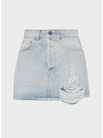 GONNA DESTROYED DENIM MINI, BLUE, small