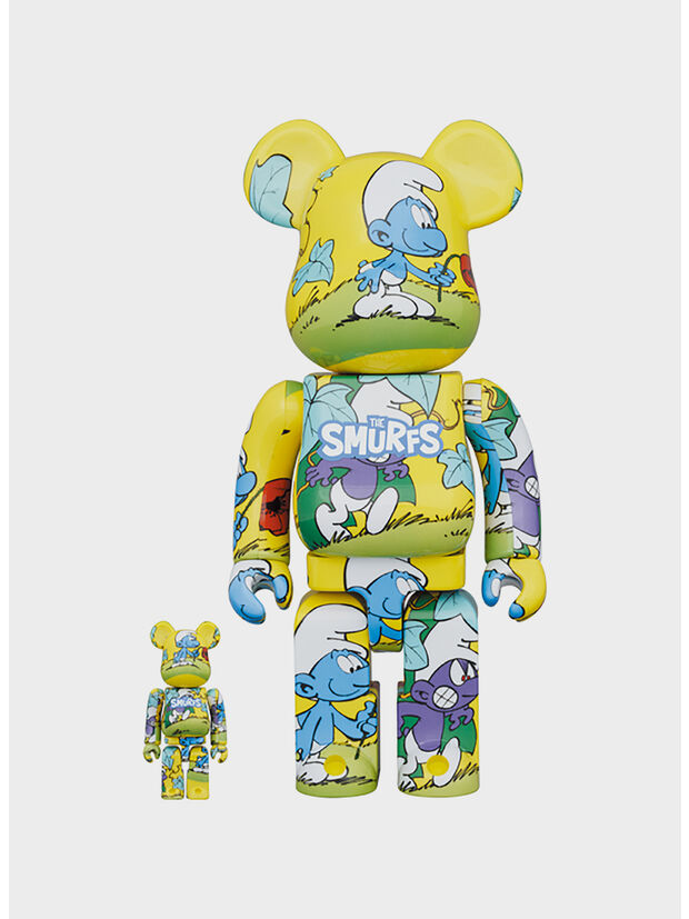 BEARBRICK 100% + 400% THE SMURFS THE PURPLE, SMURF, large