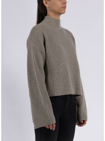 PULLOVER FUNNEL NECK, GEO MELANGE, small