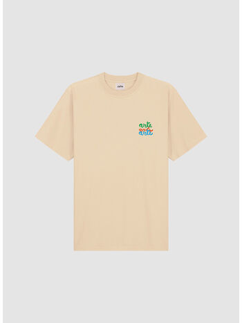 T-SHIRT 3X LOGO, CREAM, small