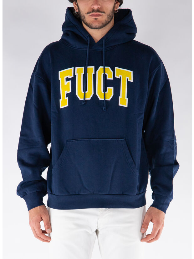 FELPA HOODIE CON LOGO STAMPATO, BLU0021 PATRIOT BLUE, large
