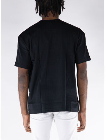 T-SHIRT S/S OVERSIZE CON LOGO, BLACK, small