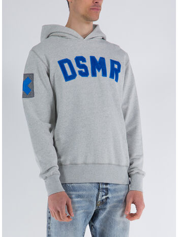 FELPA DESMORE FRONT LOGO HOODIE, R1 GREY, small