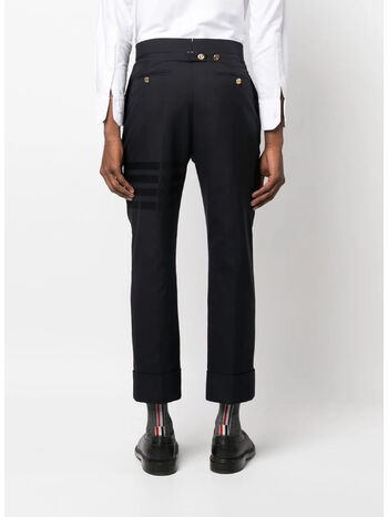 PANTALONE FIT 1 BACKSTRAP TROUSER IN ENGINE, 420 DARK BLUE, small