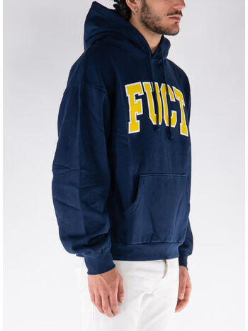 FELPA HOODIE CON LOGO STAMPATO, BLU0021 PATRIOT BLUE, small