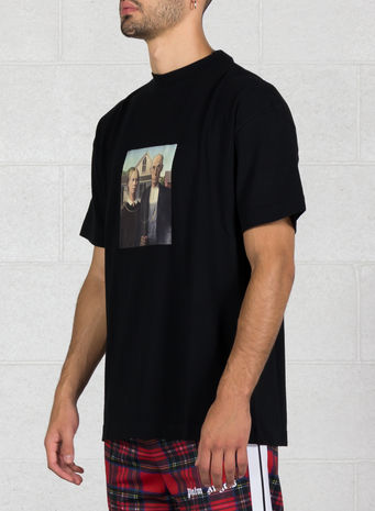 T-SHIRT AMERICAN GOTHIC TEE, BLACK/MULTI, small