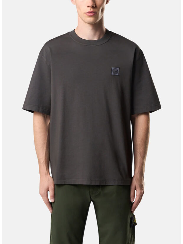 T-SHIRT COMBED ORGANIC COTTON JERSEY, V0062 LEAD GREY, large