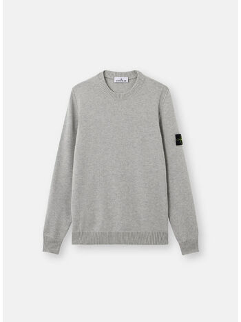 MAGLIONE GIROCOLLO LAMBSWOOL, V0M64 MELANGE GREY, small
