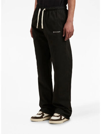 PANTALONE LOGO COTTON TRAVEL, 1001 BLACK WHITE, small