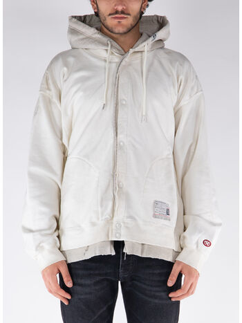 GIUBBOTTO LAYERED PARKA, WHITE, small