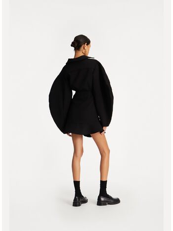 GONNA SUITING MINI RUFFLE, 100 BLACK, small