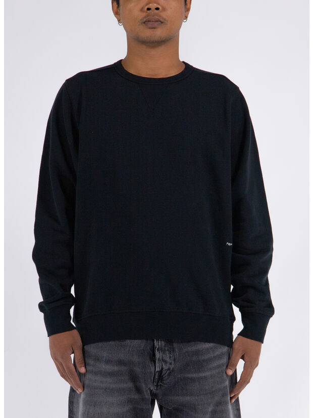FELPA LOGO CREWNECK, BLACK/WHITE, large