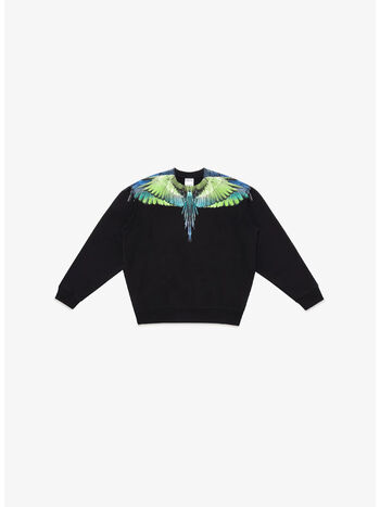 FELPA ICON WINGS, 1050 BLACK LIGHT GREEN, small