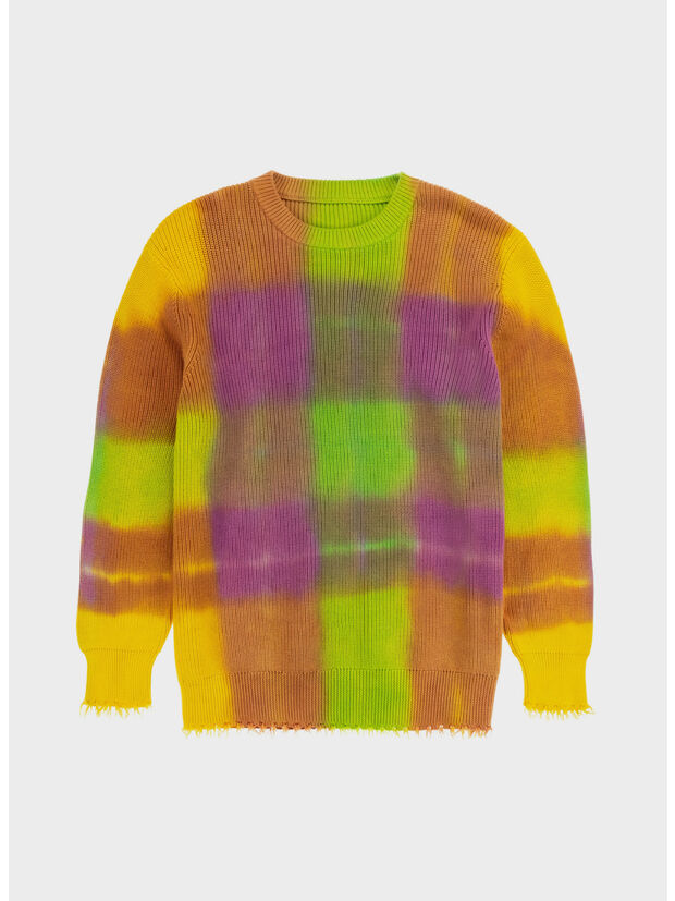 MAGLIONE CHECKED TIE DYE JUMPER, QDL, large