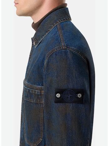 JACKET BIKER, VJ229 BLUE BLACK, small