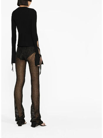 CARDIGAN RIBBED KNIT CARDIGAN WITH CUT-OUT, 0473 004 BLACK, small