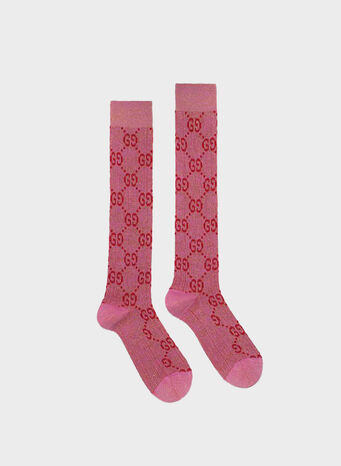 CALZINI IN LAME CON MOTIVO GG, 5872, small