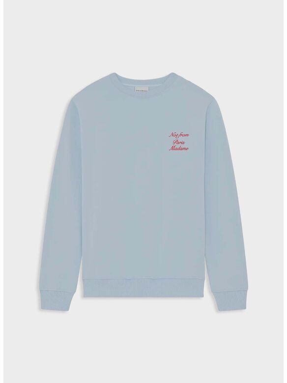 FELPA SLOGAN CALLIGRAPHY, LIGHT BLUE, medium