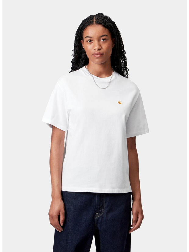 T-SHIRT S/S CHASE, 00RXX WHITE/GOLD, large