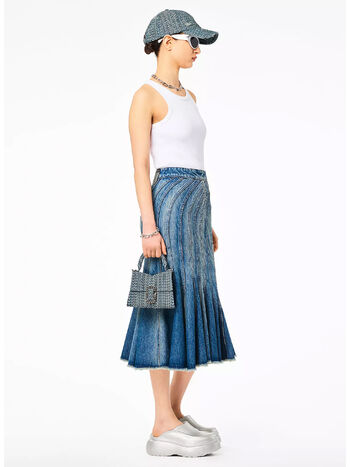 BORSA MINI TOP HANDLE THE WASHED MONOGRAM DENIM ST. MARC, 473 SUN FADED DENIM, small